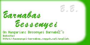 barnabas bessenyei business card